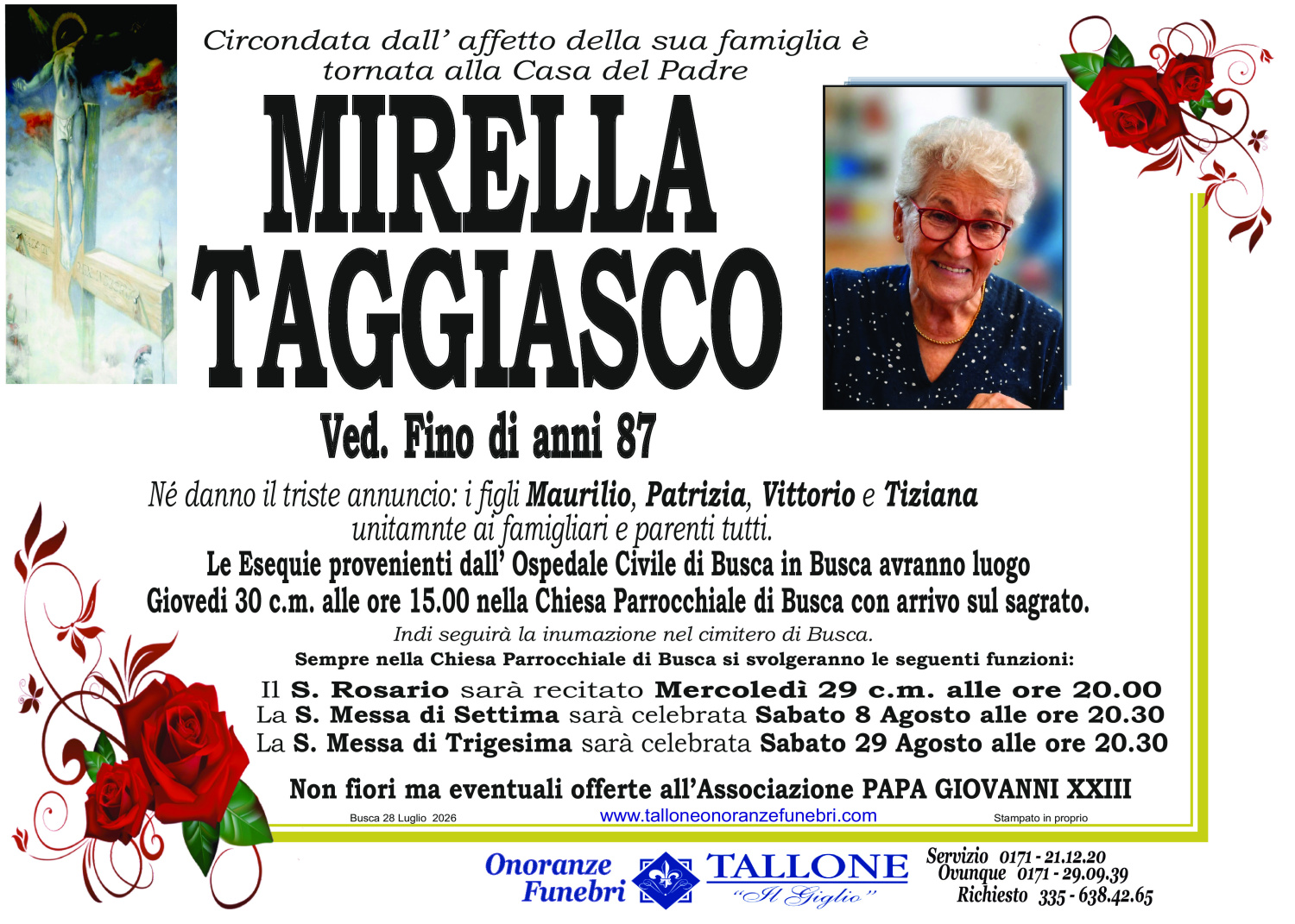 Mirella Taggiasco<small class='fs-20'><br/>Ved. Fino</small>